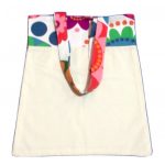 Bolsa para zafú bicolor con asas floreadas