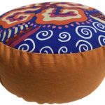 Zafu Eco Espelta redondo naranja-dibujos