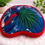 Zafu Eco Espelta corazón rojo-pájaros