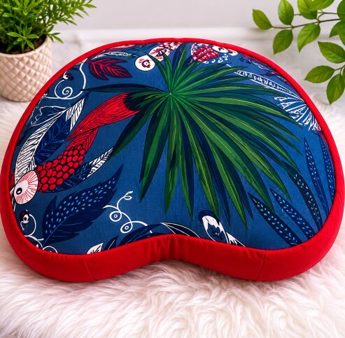 Zafu Eco Espelta corazon rojo-pajaros Zafu Eco Espelta corazón rojo-pájaros - Imagen 1