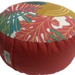 Zafu Eco Espelta redondo rojo-dibujos