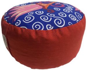 Zafu Eco Espelta redondo rojo-motivos