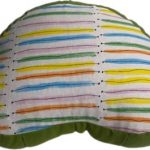 Zafu Eco Espelta corazon verde-rayas