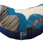 Zafu Eco Espelta Media Luna azul con dibujos