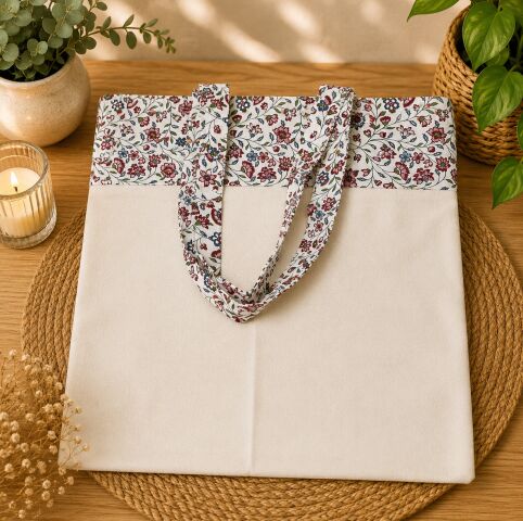 Bolsa para zafu florecitas rojas Bolsa para zafú florecitas rojas - Imagen 1