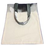 Bolsa para zafú bicolor con asas blancas y negras