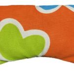 Almohadilla ojos naranja-flores