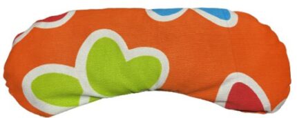 Almohadilla ojos naranja-flores