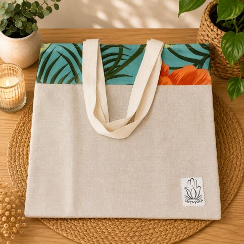 Bolsa para zafu flores-grandes Bolsa para zafú flores-grandes - Imagen 1