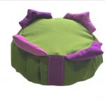 Zafú para niños verde con 4 picos violetas