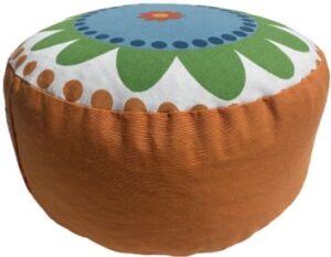 Zafu Eco Espelta redondo naranja-flor