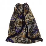 Mochila para yoga con dibujos marrones y azules