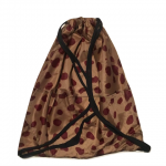 Mochila para yoga marrón con manchas granates