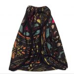 Mochila para yoga negra con dibujos de colores