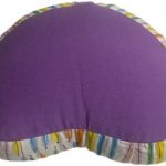 Zafu Eco Espelta corazon morado-rayas