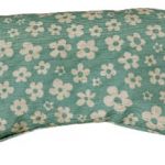 Almohadilla ojos azul-flores blancas