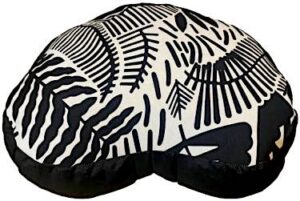 Zafu Eco Espelta corazon negro-blanco