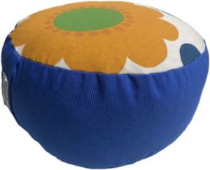 Zafu Eco Espelta redondo azul-flor