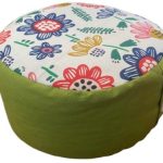 Zafu Eco Espelta redondo verde-flores