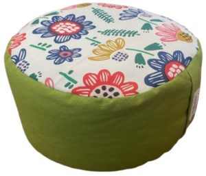 Zafu Eco Espelta redondo verde-flores