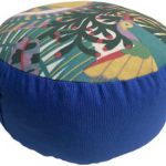 Zafu Eco Espelta redondo azul-dibujos
