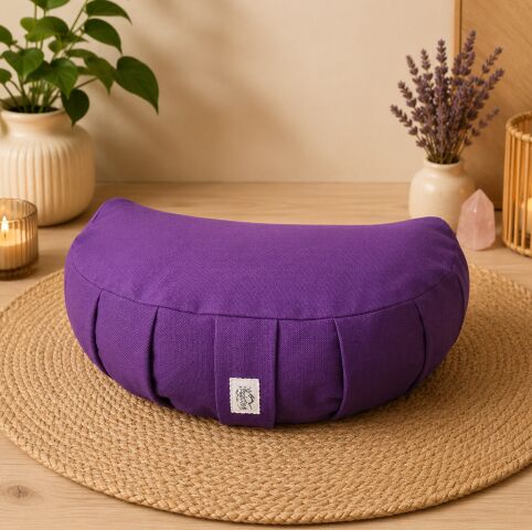Zafu Eco Espelta Media-luna pliegues Zafu Eco Espelta Media-luna pliegues - Imagen 1
