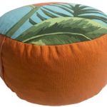 Zafu Eco Espelta redondo naranja- grandes flores