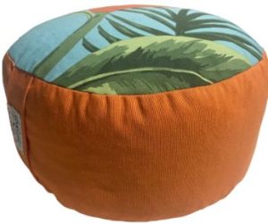 Zafu Eco Espelta redondo naranja- grandes flores