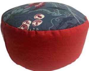 Zafu Eco Espelta redondo rojo-gris