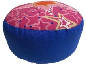 Zafu Eco Espelta redondo azul-estrellas