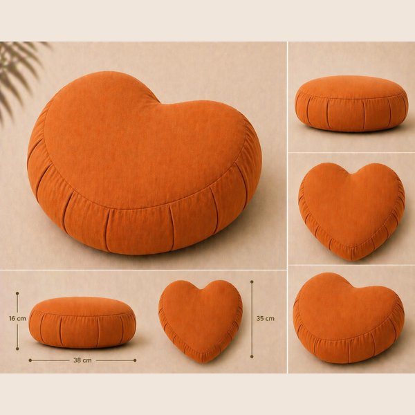 Zafu Eco Espelta corazón 8 colores - Imagen 6
