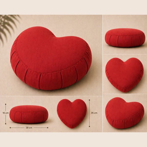 Zafu Eco Espelta corazón 8 colores - Imagen 4
