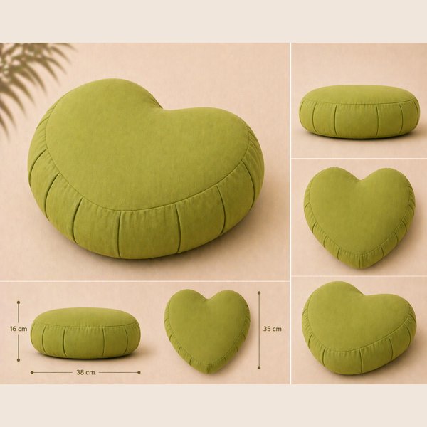 Zafu Eco Espelta corazón 8 colores - Imagen 3