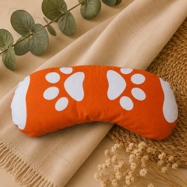 saco ojo vaya yoga huellas Almohadilla ojos naranja-patitas - Imagen 1