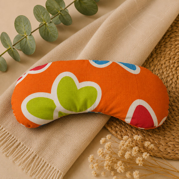 saco ojo vaya yoga naranja corazones Almohadilla ojos naranja-flores - Imagen 1